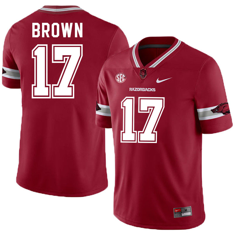 #17 Jalen Brown Arkansas Jersey,Arkansas Razorbacks College Football Jerseys Stitched-Alternate  #17 Jalen Brown Arkansas Jersey,Arkansas Razorbacks College Football Jerseys Stitched-Alternate